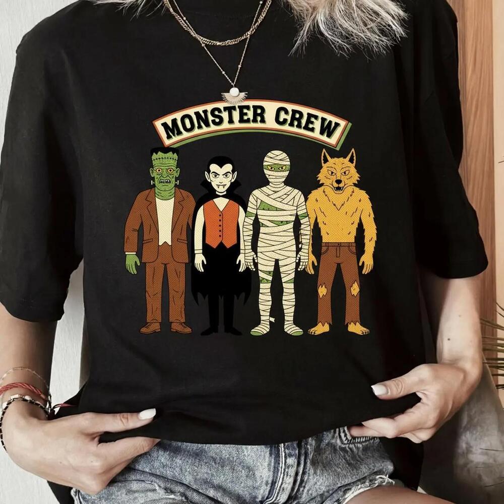 Monster Crew T-Shirt Classic Horror Character Tee